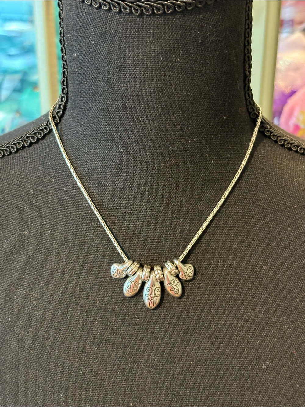 Brighton Silver-Tone Teardrop Pendant Necklace